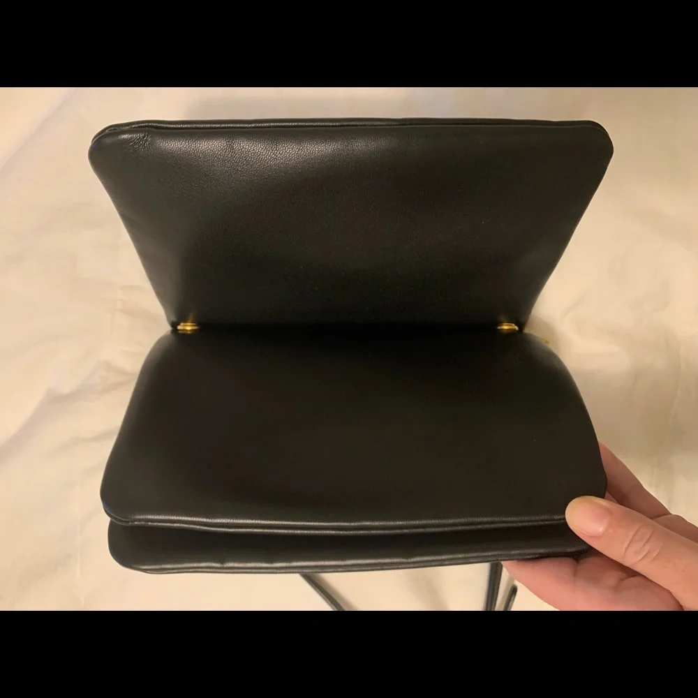 Authentic Celine Trio Lambskin Leather Designer Crossbody Bag in Black - Picture 7 of 16